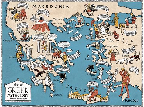 Map of Greek Mythology | Hazel Newlevant