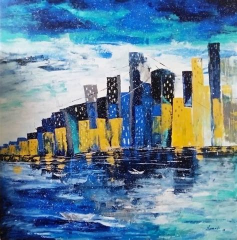 Skyscrapers Painting by Unnati S Khare | Saatchi Art