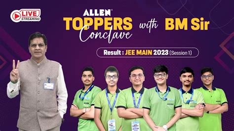 🔴 ALLEN Toppers Conclave | JEE Main 2023 Result | Meet Top Scorer of ...