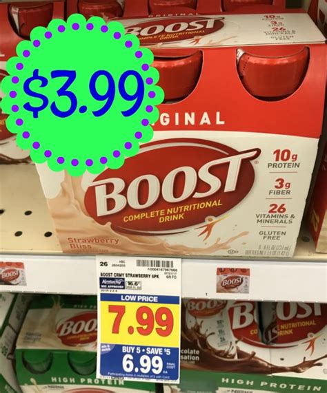 {NEW Coupon} Boost Nutritional Drinks as low as $3.99 at Kroger ...