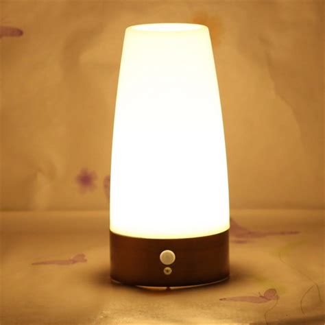 Wireless Indoor LED Night Light Desk Table Lamp Motion Sensor Bedside ...