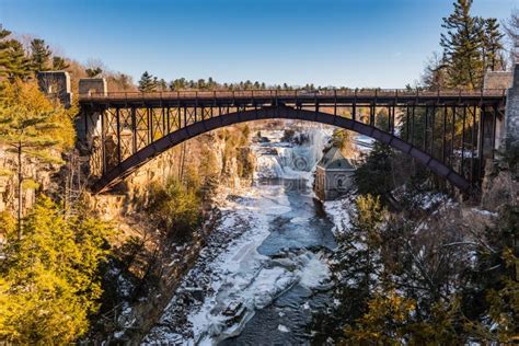 Ausable Chasm Bridge - Keeseville, NY Stock Image - Image of climbing, adirondacks: 106869089