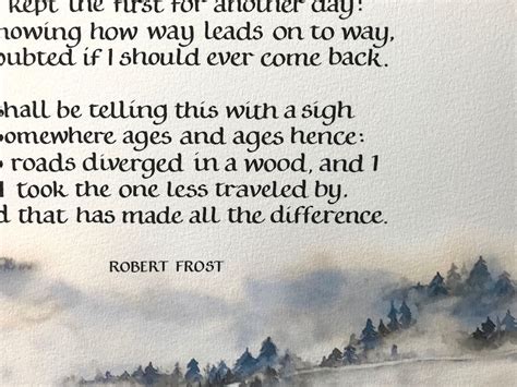 Robert Frost the Road Less Traveled Poem Print. the Road Not - Etsy Australia