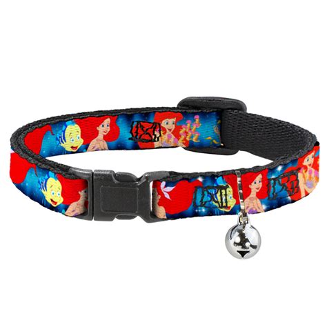 Disney Designer Cat Collar - Ariel & Flounder - Under The Sea Scenes