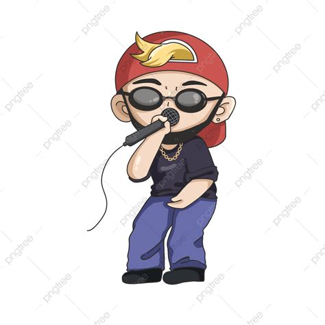 Cartoon Rapper White Transparent, Cartoon Of Rapper Wearing Sunglasses ...