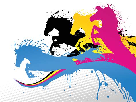 Colorful Horses Powerpoint Templates - Animals & Wildlife - Free PPT ...