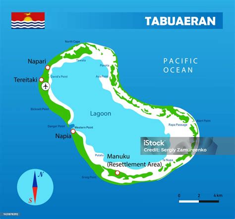 Tabuaeran Island Stock Illustration - Download Image Now - Beach ...