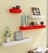Buy Set of 4 Engineered Wood Floating Wall Shelf in Red Colour by Home Sparkle Online - Modern ...
