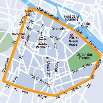 Quartier Latin Paris Carte - Carte De Paris