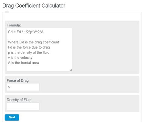 Drag Coefficient Calculator - Calculator Academy