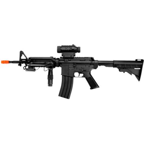 M4 A1 M16 ELECTRIC AUTOMATIC AIRSOFT GUN RIFLE AEG + FLASHLIGHT LASER ...