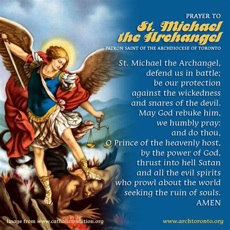 Printable Prayer To St Michael The Archangel - Printable Word Searches