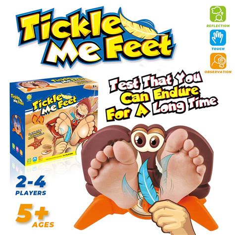 Tickle Me My Feet Funny Testing Laughing Endurance Board Game Multi-Player Family Fun [5+ Ages]