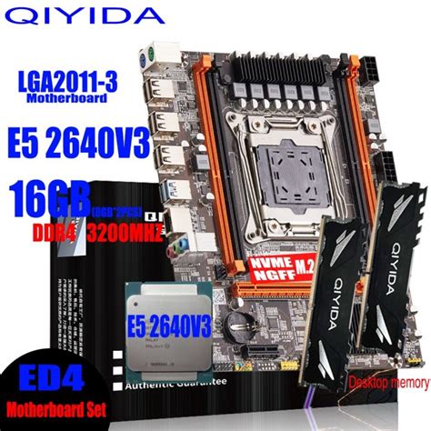 QIYIDA ED4 LGA 2011-3 Motherboard Set Kit With Intel Xeon E5 2640 V3 ...