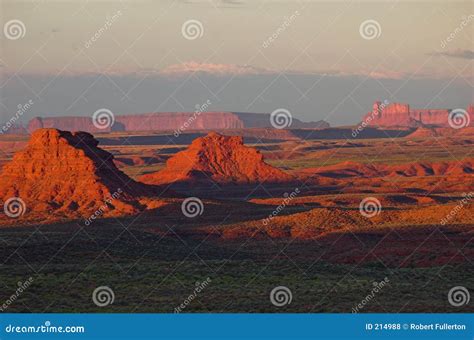 Valley of the Gods at Sunrise Stock Photo - Image of mesas, colors: 214988