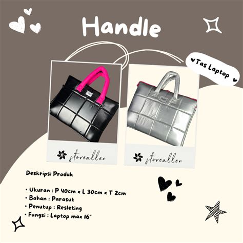 Jual Handle LAPTOP BAG | Tas Laptop Premium Puffer Terbaru 16 inch Tas Laptop Sleeve Handle ...