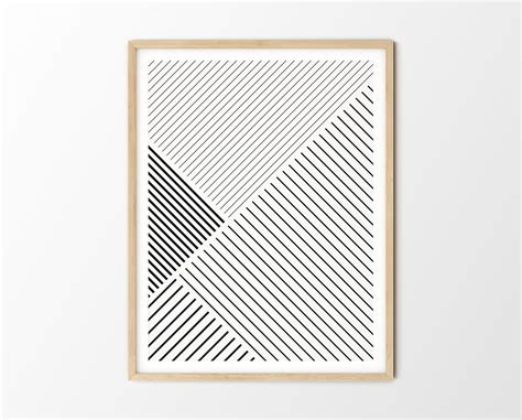 Abstract Line Art Black and White Geometric Print | Etsy | Printable wall art, Geometric art ...