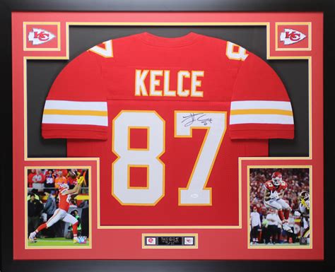 Travis Kelce Signed 35x43 Custom Framed Jersey (JSA COA) | Pristine Auction