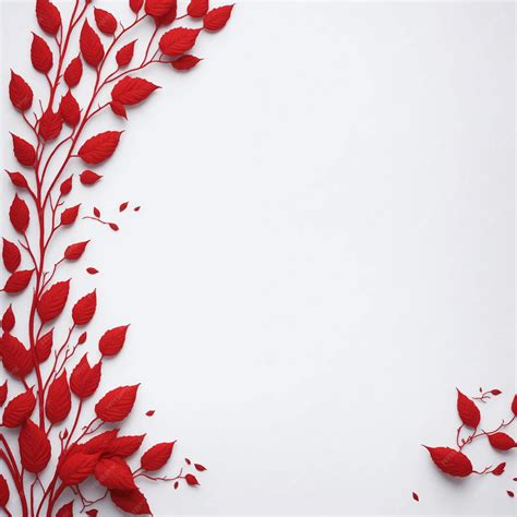 Premium Vector | A red leaf border