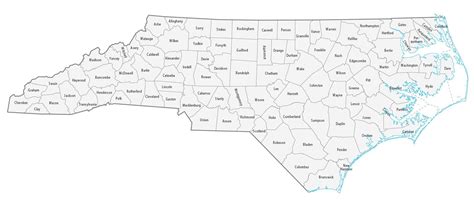 Exploring North Carolina's Counties: A Guide To County Map North Carolina - Map Of The Usa