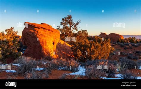 Desert Sunrise, Arches National Park, Utah Stock Photo - Alamy