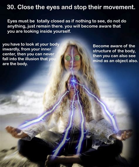 Close the eyes and stop their movement - soulyoga meditation