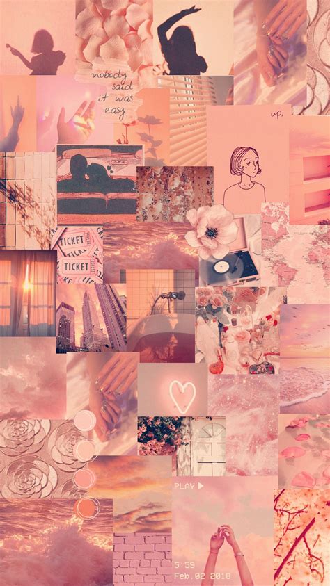 #peach #retro #pink #collage #aesthetic #rosegold #travel #flower | Soyut fotoğrafçılık, Disney ...