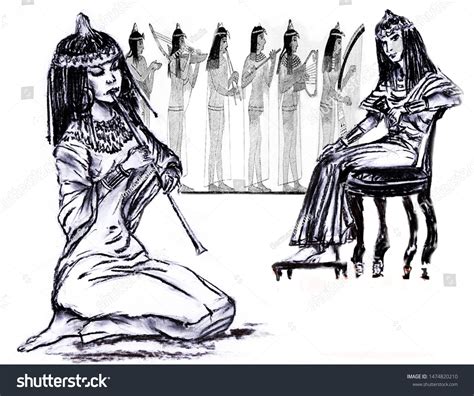 History Music Ancient Egyptian Music Musical Stock Illustration ...