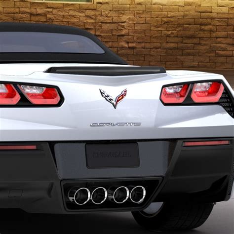 C7 Corvette Stingray Crossed Flag Emblems - Corvette Garage