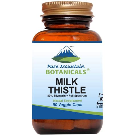 Milk Thistle Capsules - 90 Kosher Vegan Caps with Organic Milk Thistles ...