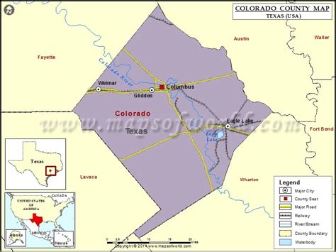 Colorado County Map | Map of Colorado County, Texas