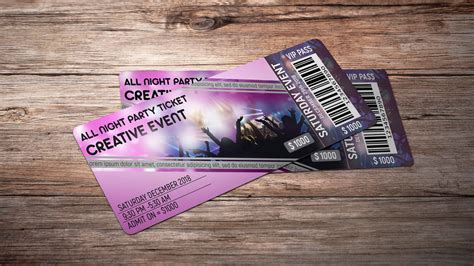 Ticket Template Psd Free - Nisma.Info