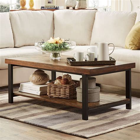 HomeVance Drake Coffee Table, Brown | Coffe table decor, Table decor living room, Coffee table