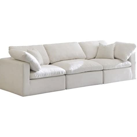 Meridian Furniture Cozy Cloud Living Room Modular Sofa in Plush Cream ...