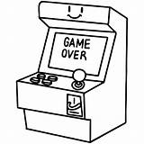 Coloring Arcade Game Pages Games Outline Drawing Printable Machine  sketch template
