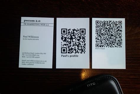 QR codes on business cards | My new business cards, two vers… | Flickr
