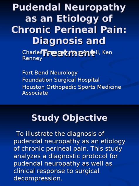 Pudendal Neuropathy | Nervous System | Clinical Medicine