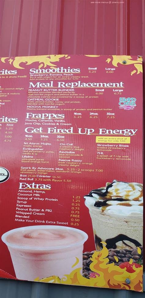 Menu at Li'l Firehouse Coffee, Kennewick, W Clearwater Ave