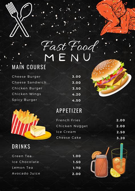 Yellow Fast Food Restaurant Menu Templates By Canva, 43% OFF