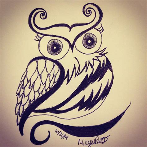 Easy Cute Owl Drawing at GetDrawings | Free download