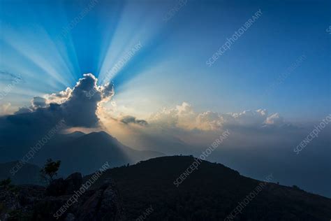 Crepuscular rays - Stock Image - C030/3170 - Science Photo Library