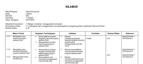 Contoh Silabus Dan Rpp Contoh Rpp Dan Silabus Kurikulum 2013 - Riset