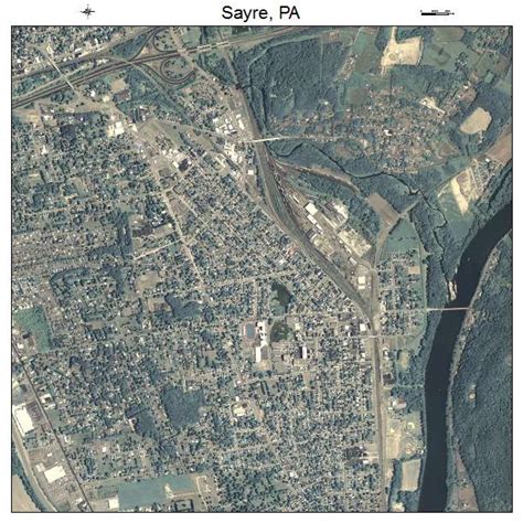 Aerial Photography Map of Sayre, PA Pennsylvania