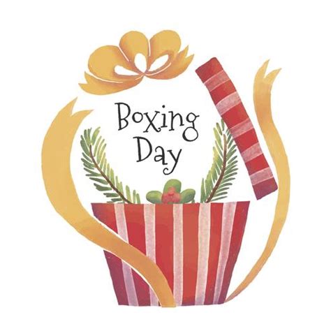 Cute Gift Box With Leaves To Boxing Day 172948 Vector Art at Vecteezy