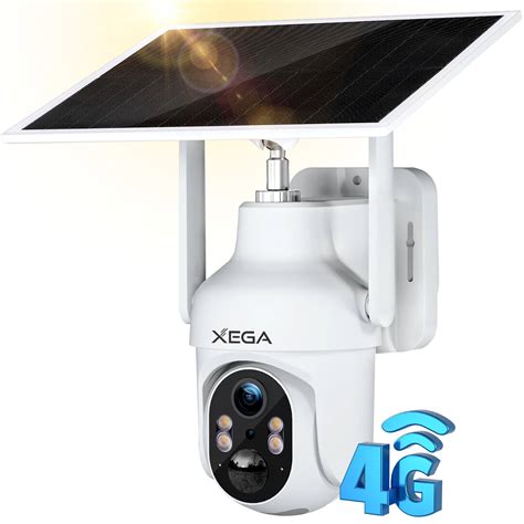 3G/4G LTE Cellular Security Camera with SIM Card, Solar Powered Wirele – Xega