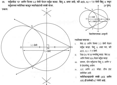 Maharashtra Board Class 10 Solutions for Geometry - Geometric Constructions Ex 3.2 - CBSE Tuts