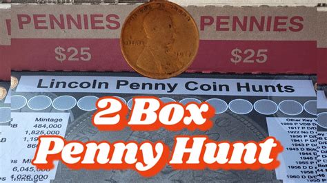 Coin Roll Hunting Pennies - Box #13 & Box #14 - YouTube