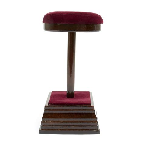 Museum Style Wood and Velvet Helmet Display Stand | eBay