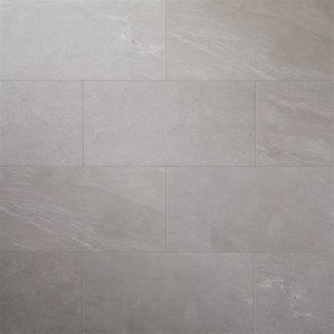 Slate Light grey Matt Stone effect Porcelain Floor tile, Pack of 6, (L)590mm (W)290mm ...