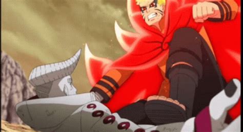 Naruto Punches Isshiki Naruto Baryon Mode GIF - Naruto Punches Isshiki ...